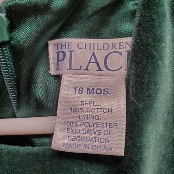 The Children's Place Velvet Green Jumper in size 18 Mos. - Picture 2 of 4